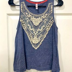 Xhileration blue tank top